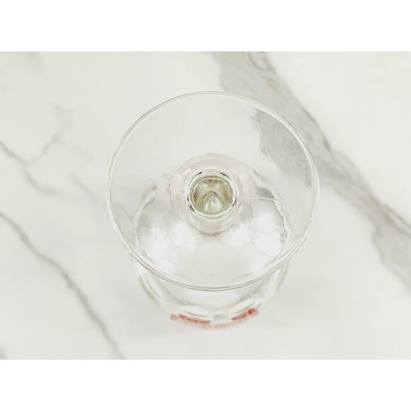 Budweiser Thumbprint Beer Goblet Glass 16oz Chalice Cup Red Logo 6" Vintage - Picture 9 of 14